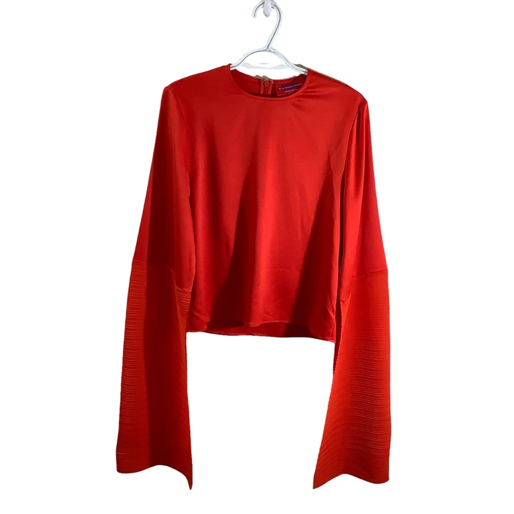 Solace London Red Satin Blouse
